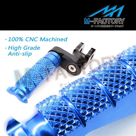 Blue 25mm Adjustable R Fight Front Foot Pegs For 1299 Panigale S R ABS