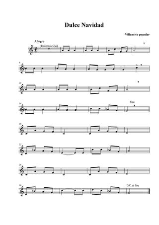 Partitura Dulce Navidad Pdf Descarga Gratuita