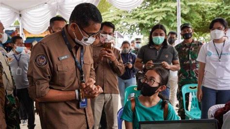 Kombinasi Vaksinasi Protokol Kesehatan Sandiaga Uno Gerakkan