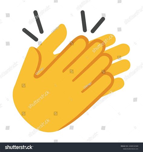 Two Hands Clapping Vector Sign Isolated Stock Vector (Royalty Free) 2208532589 | Shutterstock