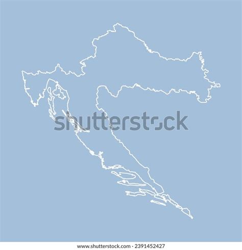 Detailed Vector Map Croatia Border Frontier Stock Vector (Royalty Free ...