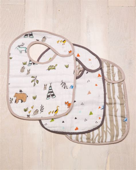 Cotton Muslin Classic Bib Forest Friends Pre Order Now Baby Boy