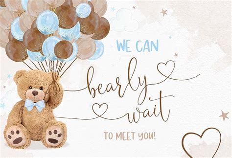 Huayi We Kunnen Bearly Wachten Om U Te Ontmoeten Baby Shower