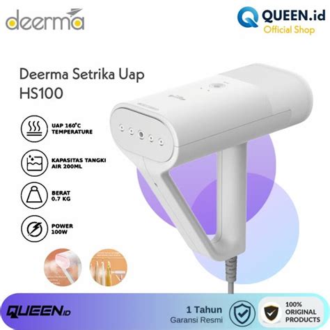 Jual Deerma HS100 Iron Steam Setrika UAP Handheld Portable Steamer