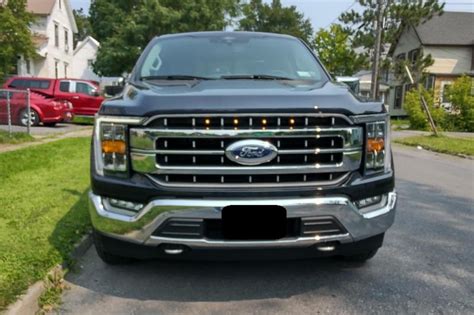 2021 F150 With Lariat Grille Custom Auto Works Raptor Style LED Amber