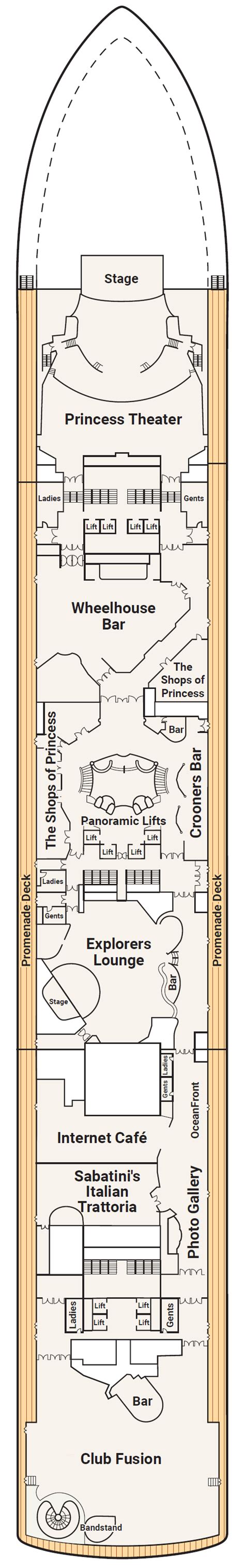 Sapphire Princess Deck Plan Deck 10 Rol Cruise