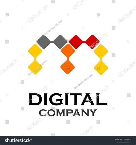 Letter M Technology Design Logo Template Stock Vector Royalty Free