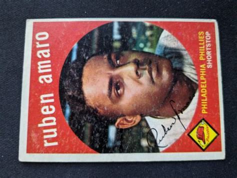 1959 Topps Baseball Card 178 Ruben Amaro RC Philadelphia Phillies