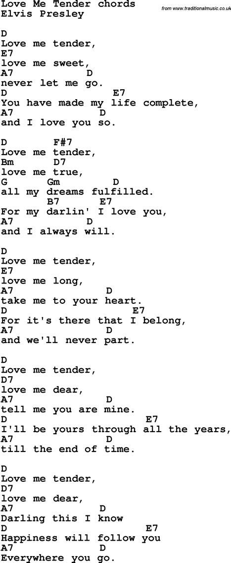 EightNineTwoThreeSixOneSeven: Elvis Presley Song Love Me Tender Lyrics