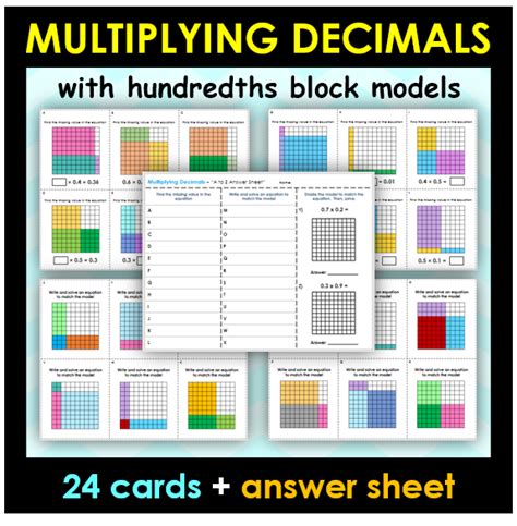 Multiplying Decimals With Grids Worksheets