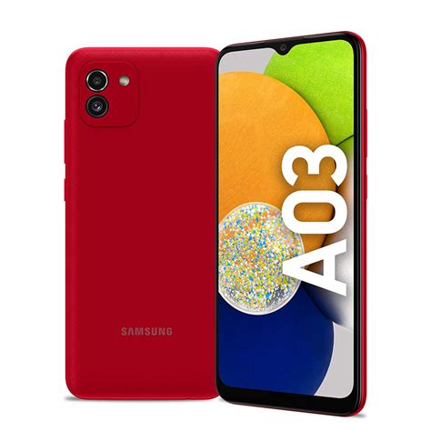 Samsung Galaxy A03 4g Lte Dual Sim Smartphone Red 64gb Storage 4gb Ram 5000mah Battery 65