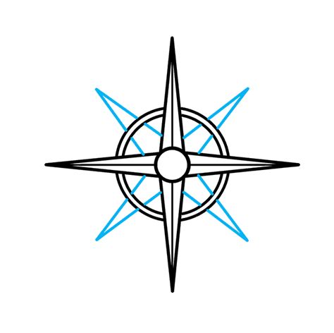 How To Draw A Compass Rose Really Easy Drawing Tutorial