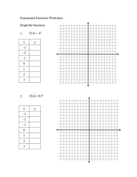 20++ Graphing Exponential Functions Worksheet – Worksheets Decoomo