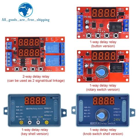 Dc V V V A Adjustable Time Delay Relay Module Modes Led