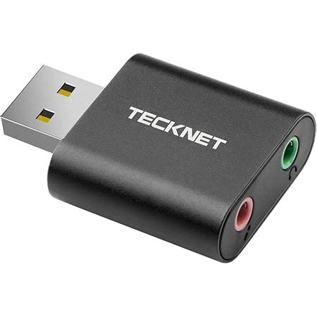 TECKNET USB Externe Soundkarte External Sound Card Aluminum Stereo