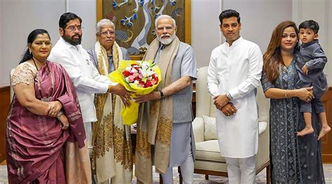 Cm Eknath Shinde Meets Pm Informs Him Of Raigad Landslide Other State