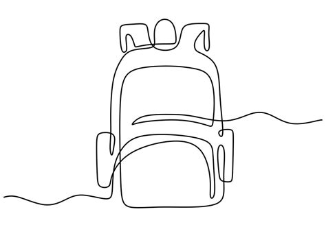 Backpack In Continuous Line Drawing Style Vector Art At Vecteezy