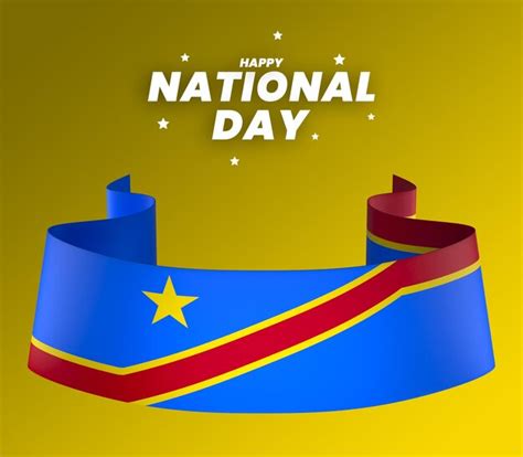 Premium Psd Dr Congo Flag Element Design National Independence Day