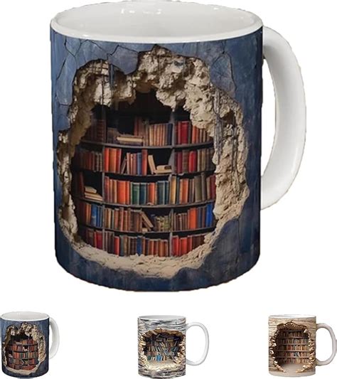 Amazon D Mug Featuring Bookshelf Design Sheremart S Unique D