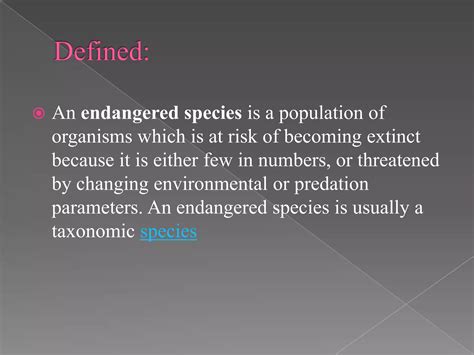 Endangered Species | PPTX
