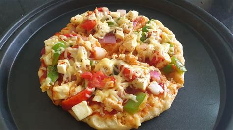 Tawa Pizza Recipe Veg Pizza On Tawa Without Yeast Pizza Without Oven