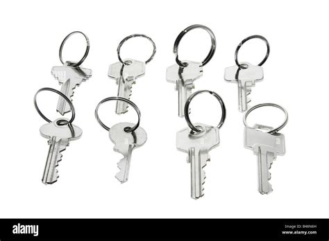 Keys with Key Rings Stock Photo - Alamy