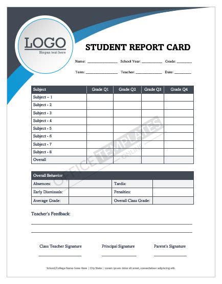 14 Free Editable Result And Report Card Formats In Ms Word