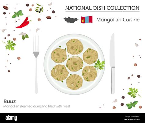 Mongolian buuz Stock Vector Images - Alamy