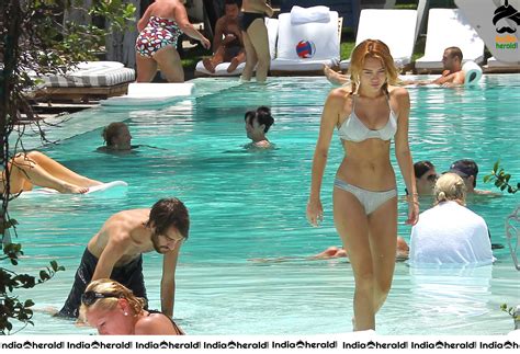 Miley Cyrus Caught In Bikini While Chilling By Pool Set