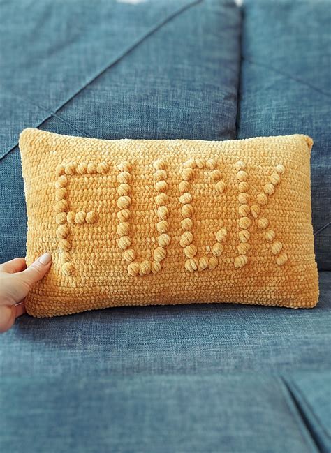 Crochet FUCK Pillow Pattern Amigurumi Pdf Tutorial Etsy