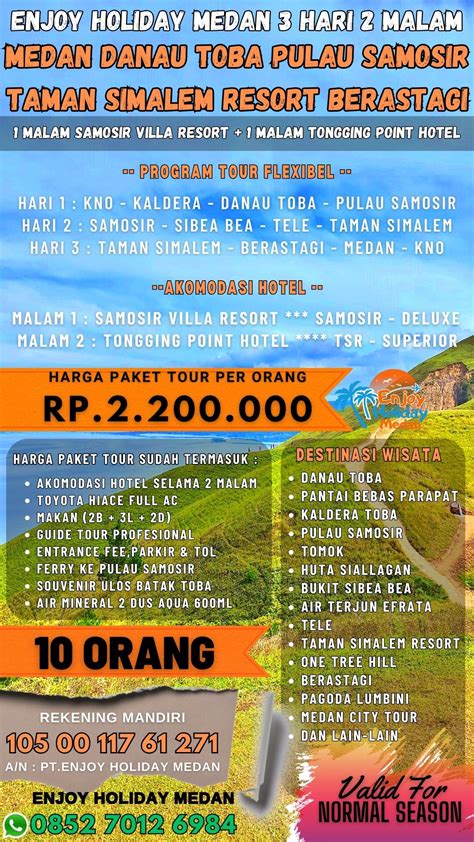 Taman Simalem Resort Full Day Tour Paket Wisata Danau Toba