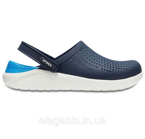 Сабо Crocs LiteRide Clog Navy/White Кроксы мужские/женские лайтрайд ...