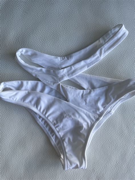 Agent Provocateur Racy Bikini Bottom Brief White Swim Gem