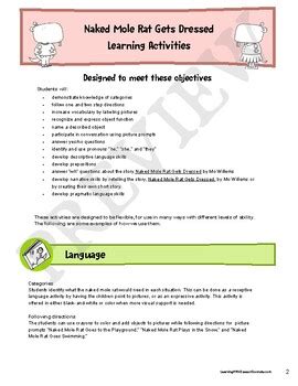Naked Mole Rat Language Activity TPT