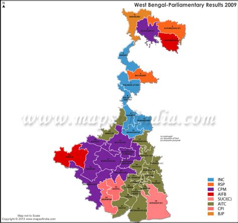 West Bengal General (Lok Sabha) Election Results 2014, 2009 and 2004