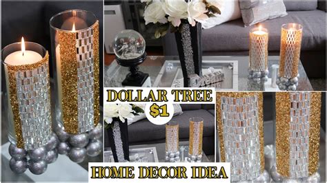 Dollar Tree Diy Home Decor Project Affordable Glam Gold Silver