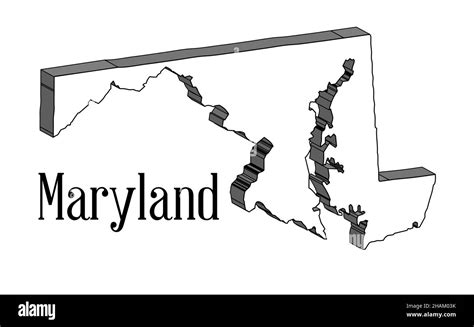 Esquema D Mapa Del Estado De Maryland Fotograf A De Stock Alamy