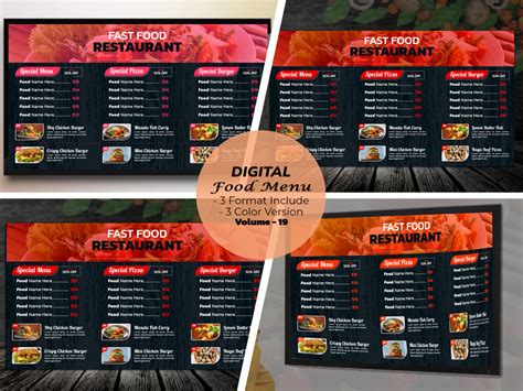 Digital Food Menu Design Template :: Behance