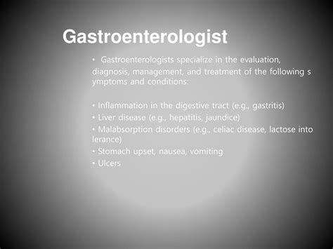 PPT - A Day in the Life of a Gastroenterologist PowerPoint Presentation