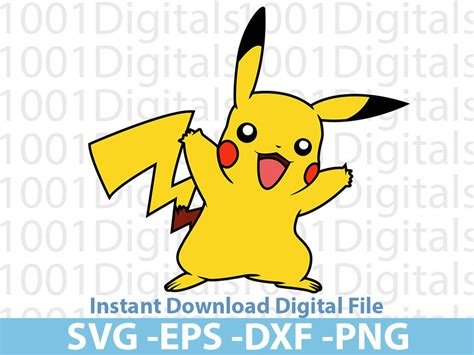 pikachu svg pokemon pikachu svg pikachu clipart png cut file cricut