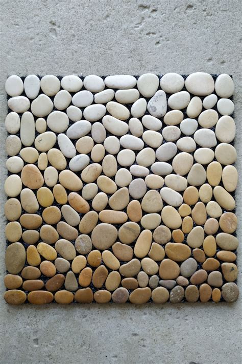 Pebble Coaster Stone Mosaic Coaster Beach Pebble D Cor Pebble Art