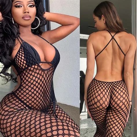 Sexy Bodycon Nylon V Neck Halter Footless Bodystocking Lingerie Buy Girls In Bodystocking