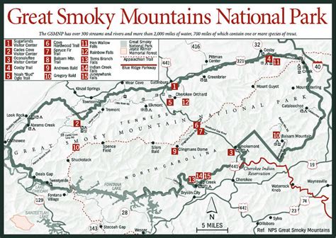 Tennessee Mountains Map