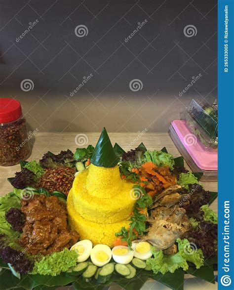 Nasi Tumpeng stock image. Image of nasi, tumpeng, tradition - 265333005