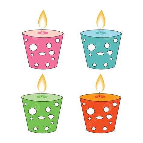 Icono De Velas De Colores Vector Abstracto Png Icono De Vela Símbolo