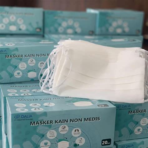 Masker Kain Non Medis Earloop 20 Pcs Putih Bromindo