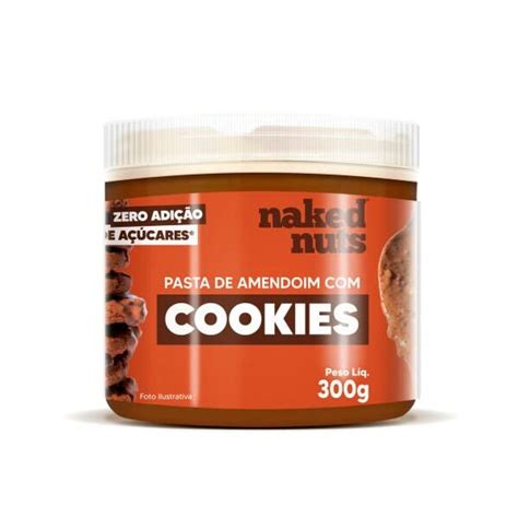 Pasta de Amendoim Naked Nuts Cookies 300g Creme de Avelã