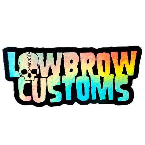 Lowbrow Customs Logo Holographic Rainbow Sticker