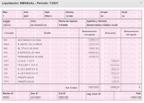 Recibo Asociaci N Judicial Bonaerense San Isidro