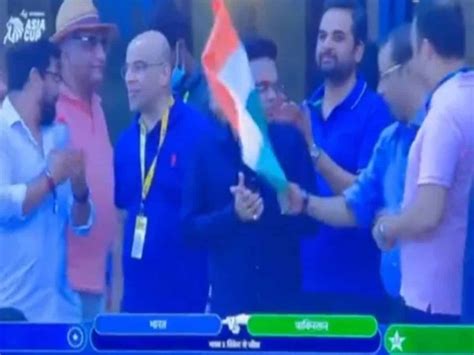 Watch Did Jay Shah Refuse To Hold Tricolour During India Vs Pakistan